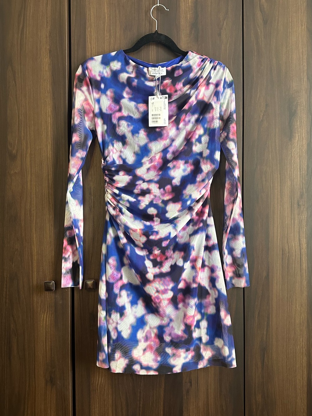 NWT & Other Stories Blue long sleeves Silje mesh dress